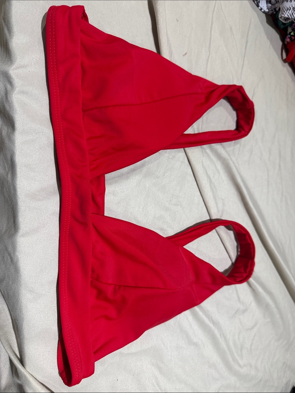 Solid Red Triangle Bikini Top - Unbranded